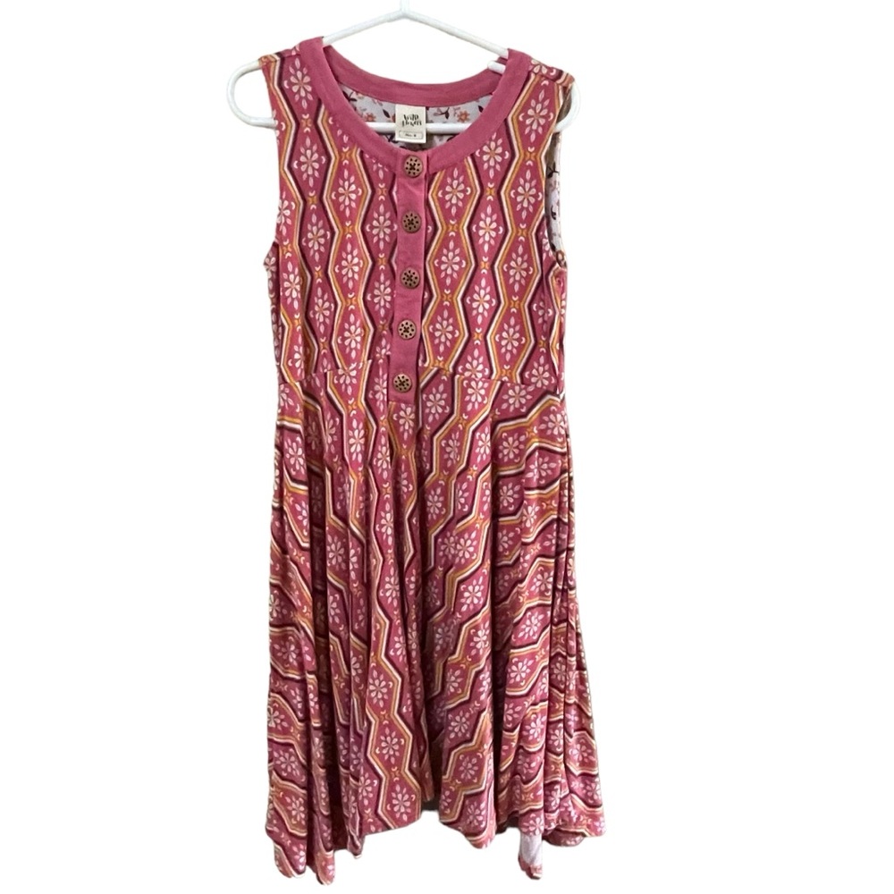 Wildflowers Clothing size 8 Sleeveless Playground Asymmetrical Dress Pink Floral